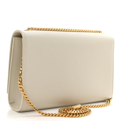 Saint Laurent Grain De Poudre Medium Classic Monogram Kate Satchel Crema Soft 3 of 9