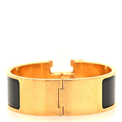 Hermes Enamel Wide Clic Clac H Bracelet PM Black 3 of 3