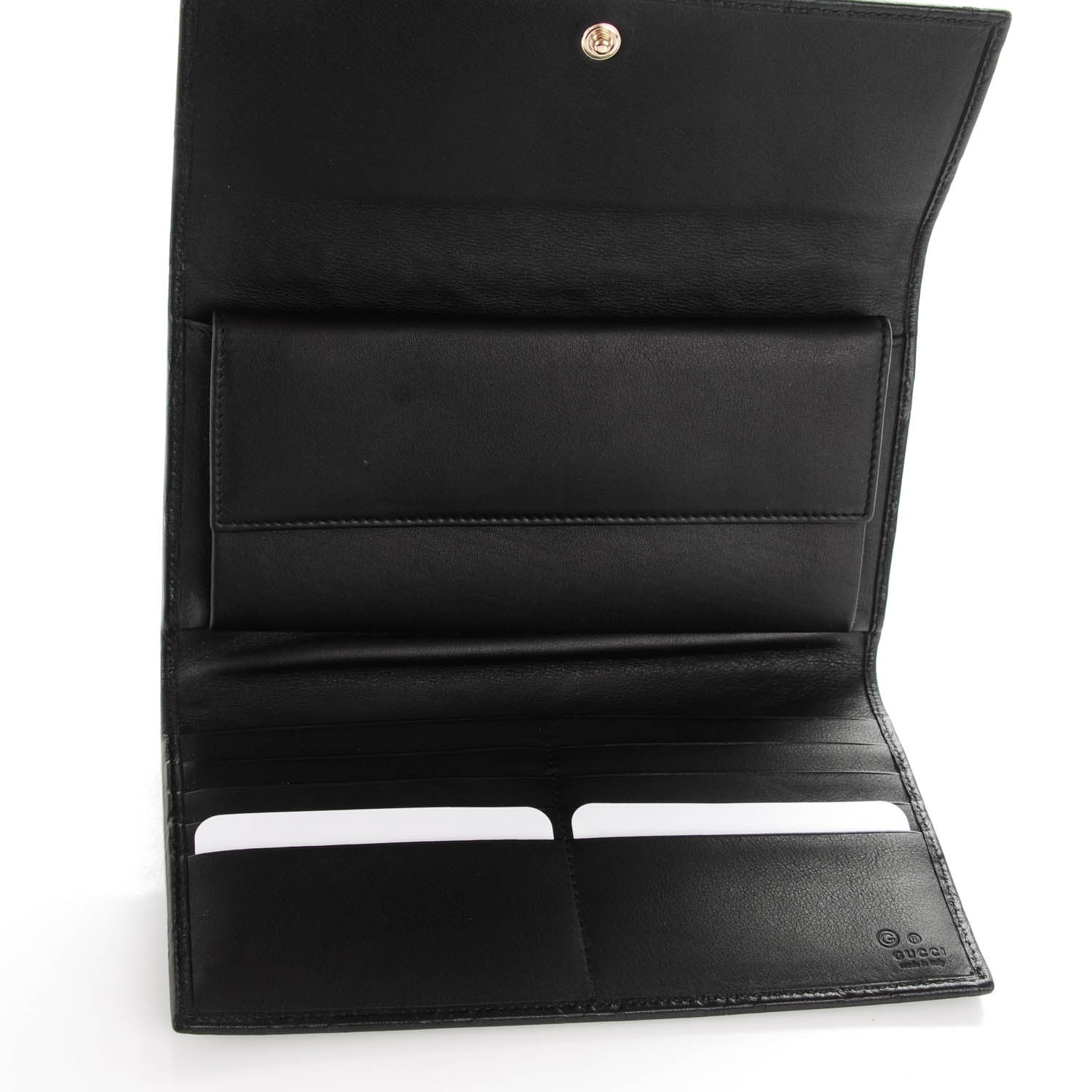 Gucci Guccissima Continental Flap Wallet Black 5 of 7