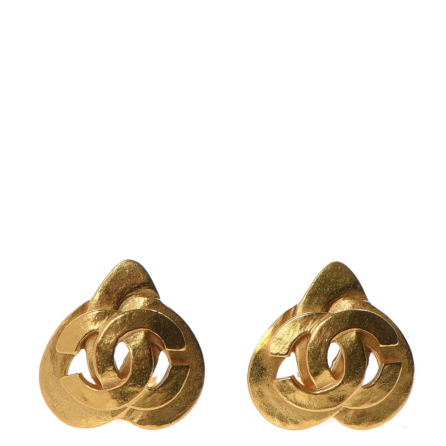 Chanel CC Heart Clip On Earrings Gold 1 of 4