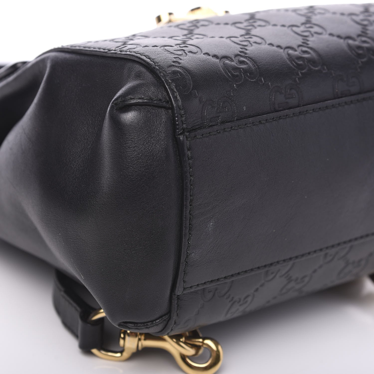 Gucci Guccissima Signature Padlock Backpack Black 5 of 15