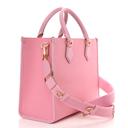 Dolce & Gabbana Canvas Embroidered Logo Shopper Tote Pink 3 of 11