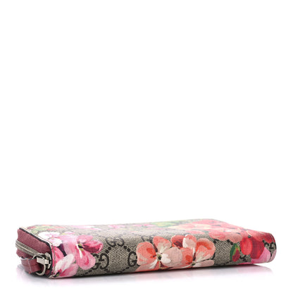 Gucci GG Supreme Monogram Blooms Zip Around Wallet Beige Multicolor Dry Rose 4 of 10