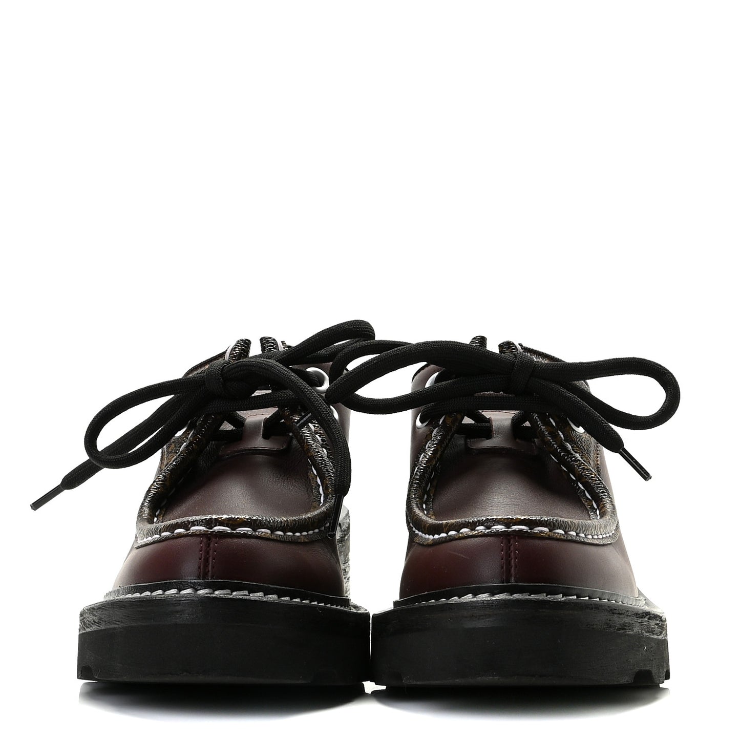 Calfskin Monogram Beaubourg Platform Derby Shoes 36 36 Bordeaux