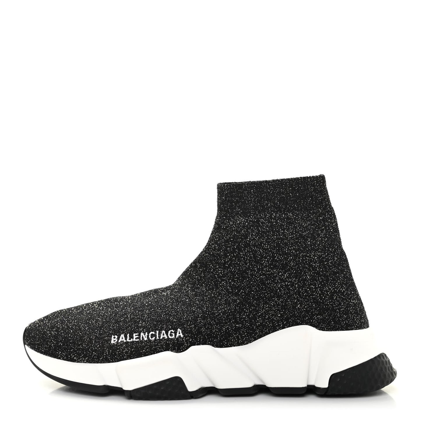 Knit Metal Womens Speed Sneakers 36 Black Gold