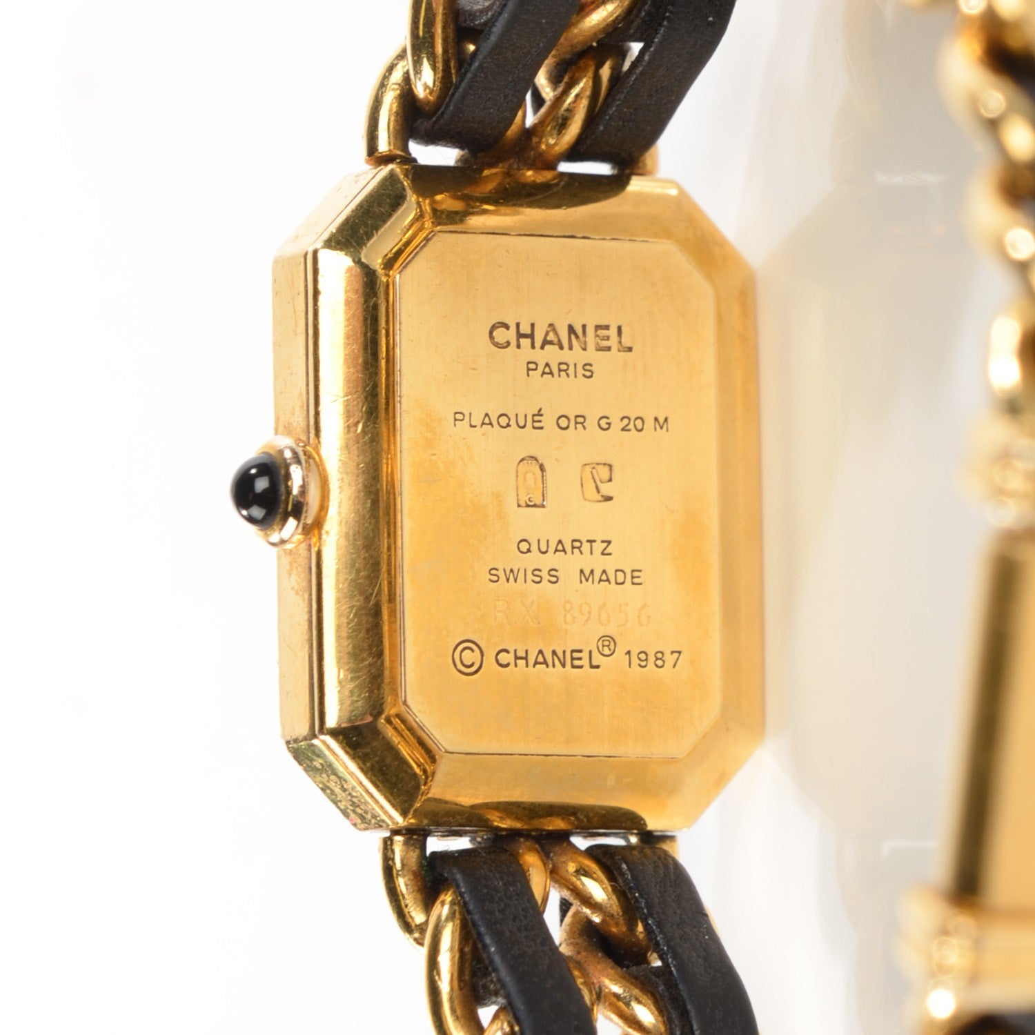 Chanel Stainless Steel Lambskin 20mm Chain Premiere Quartz Watch Gold L 5 of 6