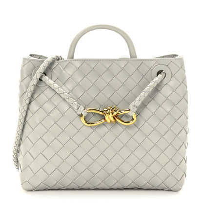 Bottega Veneta Nappa Intrecciato Small Andiamo Shoulder Bag Agate Grey 1 of 8