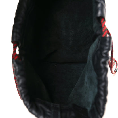 Gucci Calfskin Logo Drawstring Backpack Black 5 of 9