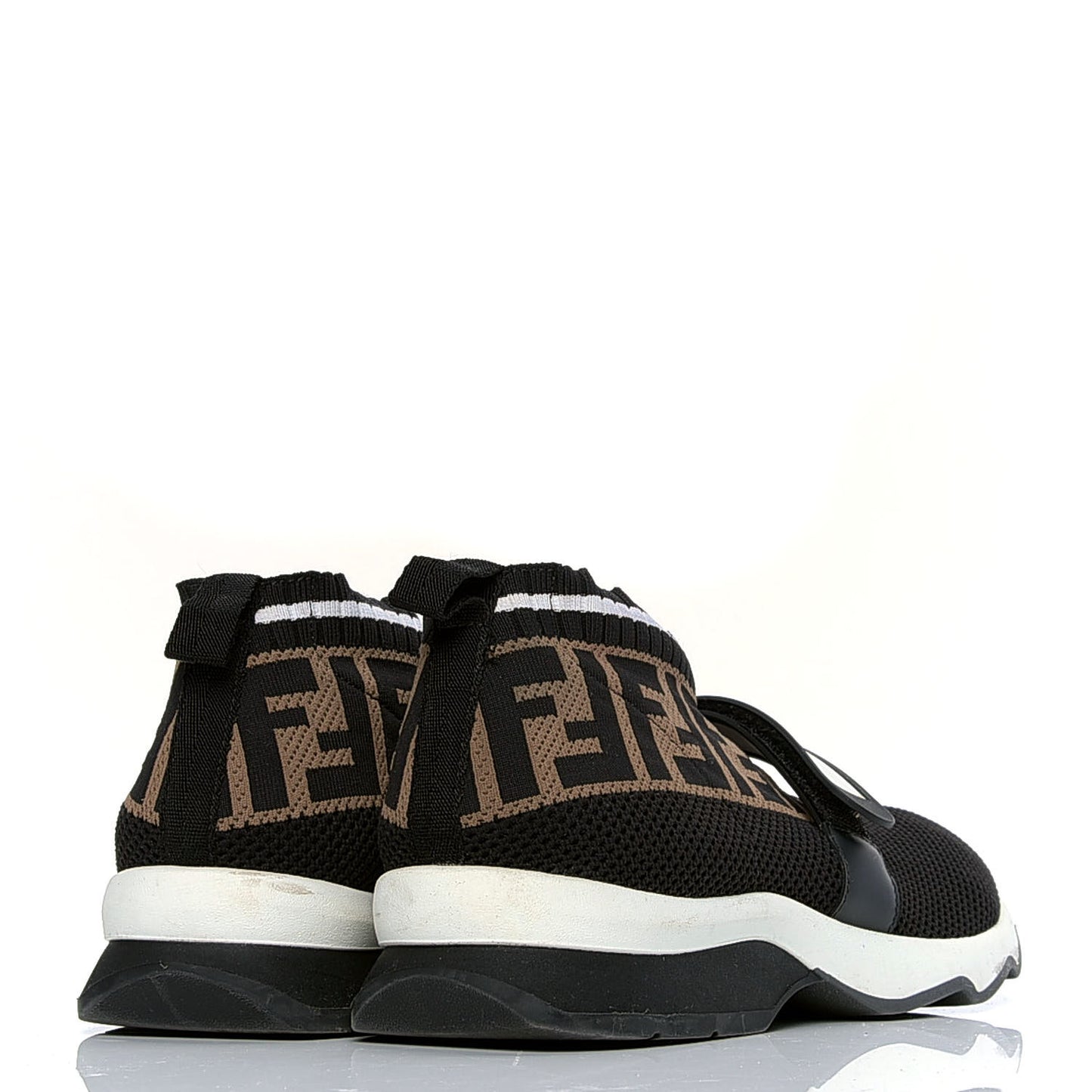 Stretch Yarn FF Stiff Band Rockoko Sneakers 40 Black White Tobacco