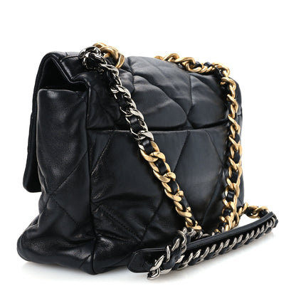 Chanel Goatskin Quilted Large Chanel 19 Flap Black 2 of 10