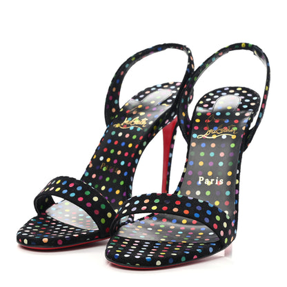 Christian Louboutin Suede O Marylin Sandals Heels 39 Black Multicolor 3 of 8