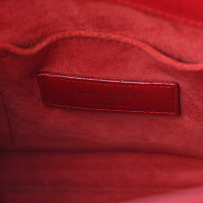 Saint Laurent Calfskin Crocodile Embossed Nano Sac De Jour Red 5 of 8