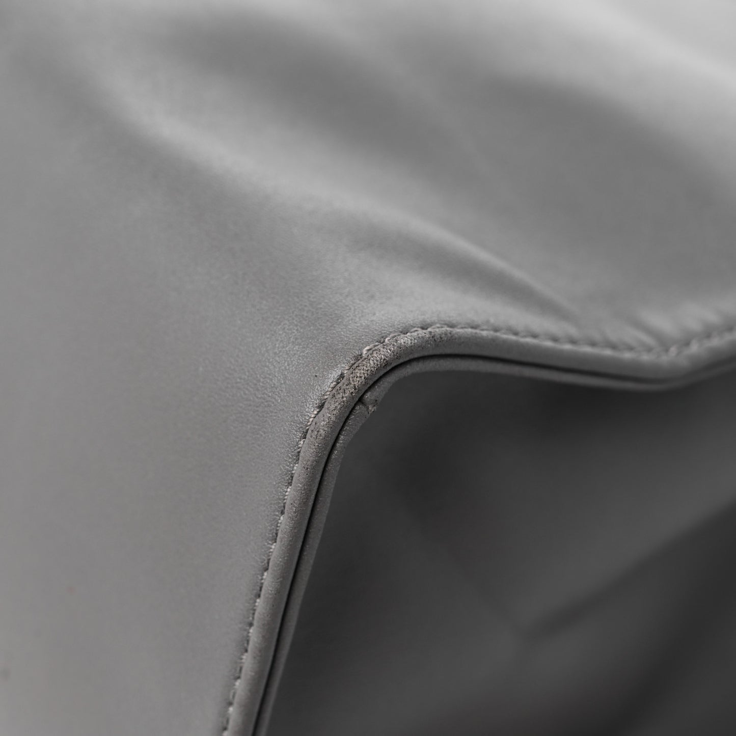 Vegan Leather Medium Shopping Bag Grey
