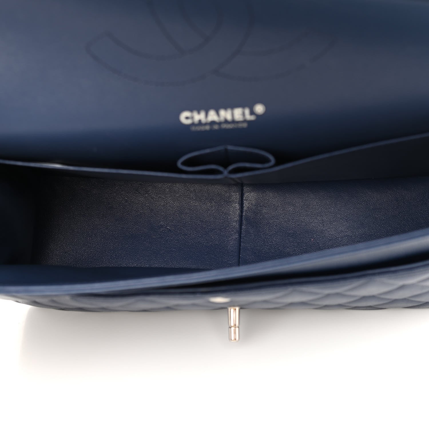 Chanel Caviar Quilted Jumbo Double Flap Navy 5 of 11