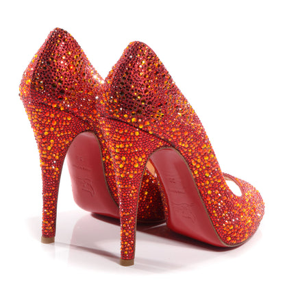 Christian Louboutin Strass Lady Claude 120 Pumps 38 Fire Opal 4 of 6