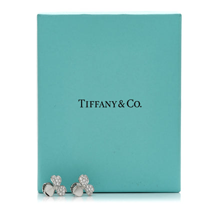 Tiffany Platinum Diamond Paper Flowers Earrings 5 of 5