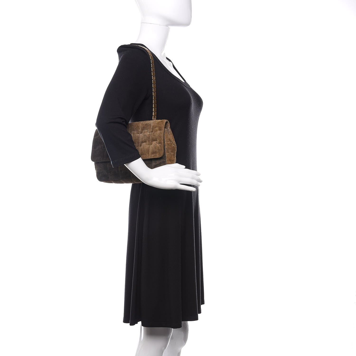 Chanel Distressed Suede Puzzle 2.55 Reissue 225 Flap Brown 3 of 13