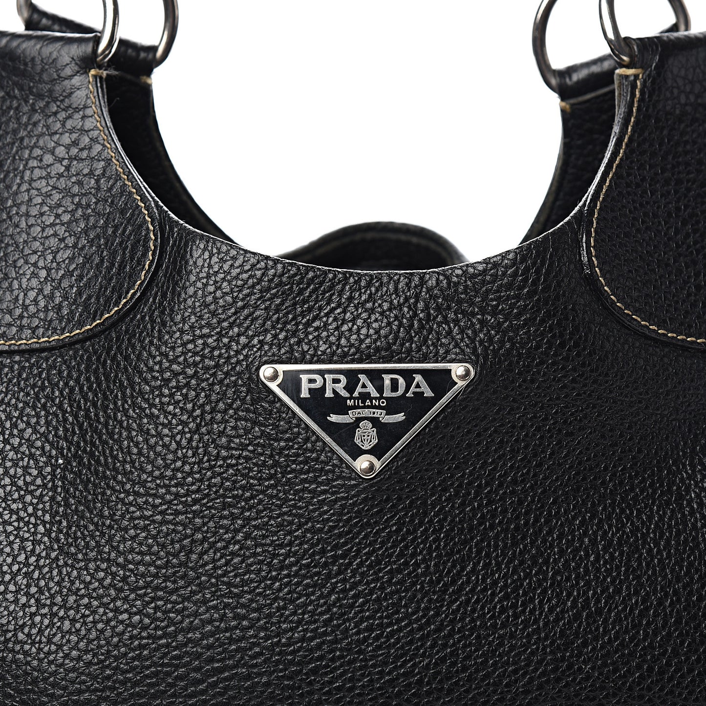 Vitello Daino Shoulder Bag Black