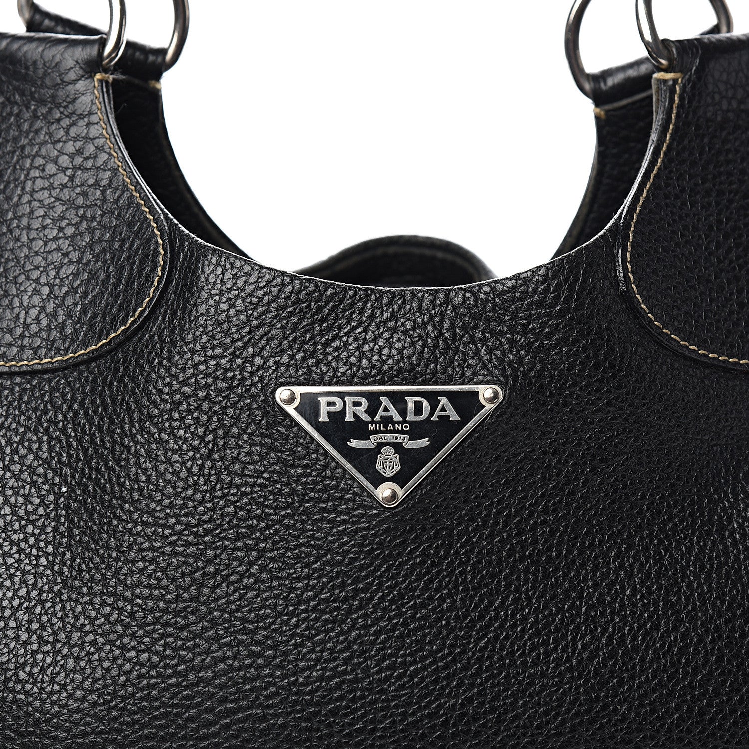 Prada Vitello Daino Shoulder Bag Black 13 of 13