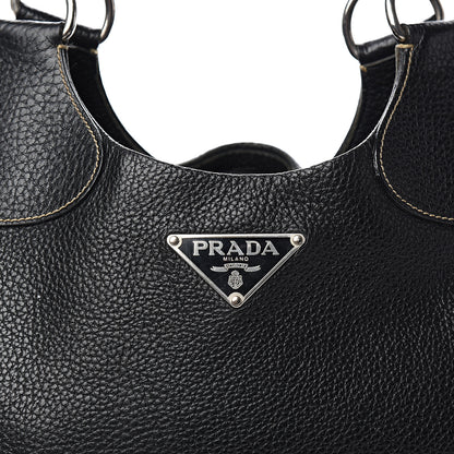 Prada Vitello Daino Shoulder Bag Black 13 of 13