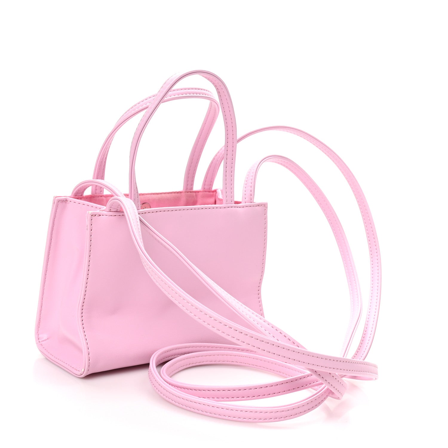 Telfar Vegan Leather Small Shopping Bag Bubblegum 2 of 9