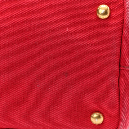 Prada Canapa Small Logo Tote Rosso 10 of 10
