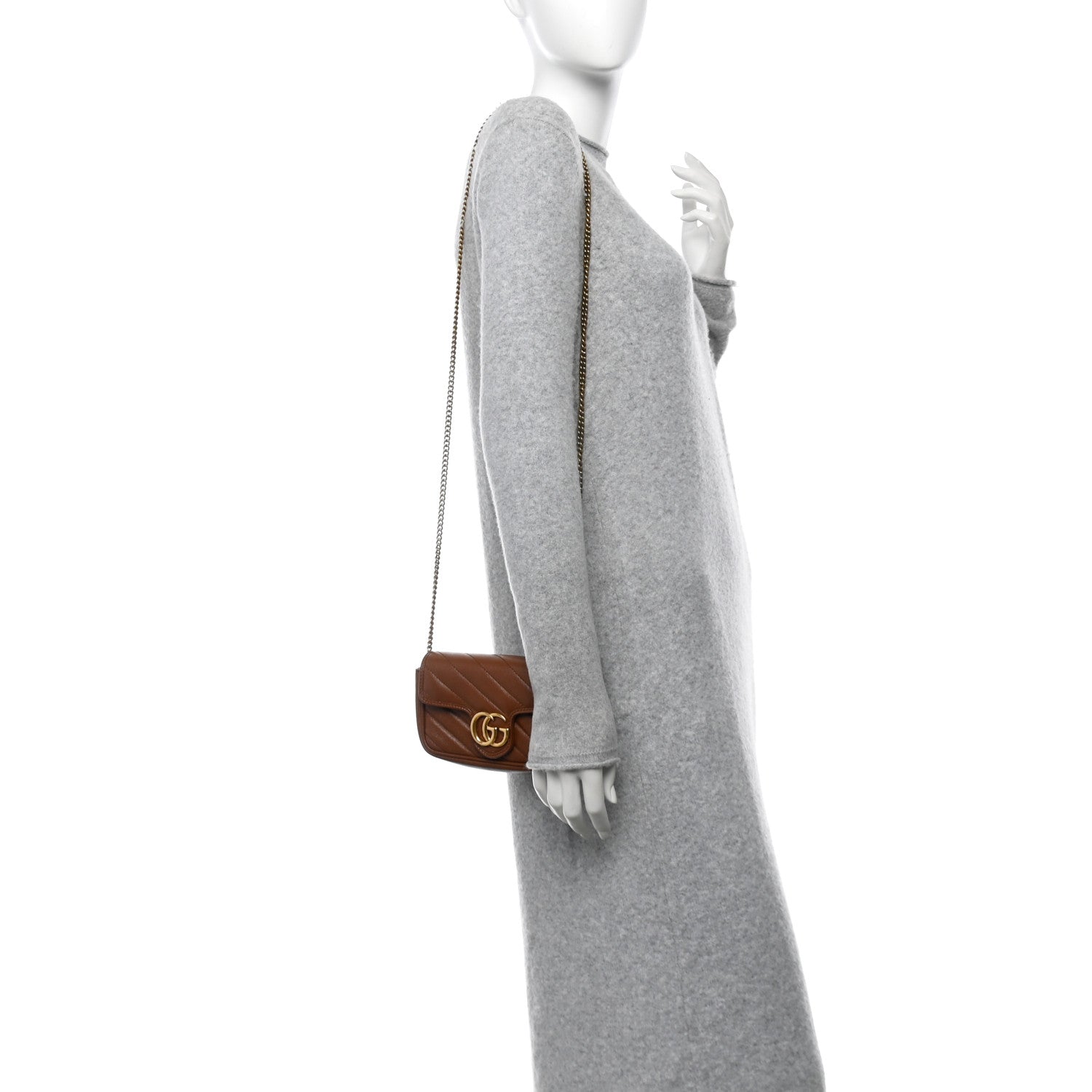 Gucci Azalea Calfskin Matelasse Diagonal Super Mini GG Marmont Shoulder Bag Cuir 2 of 13