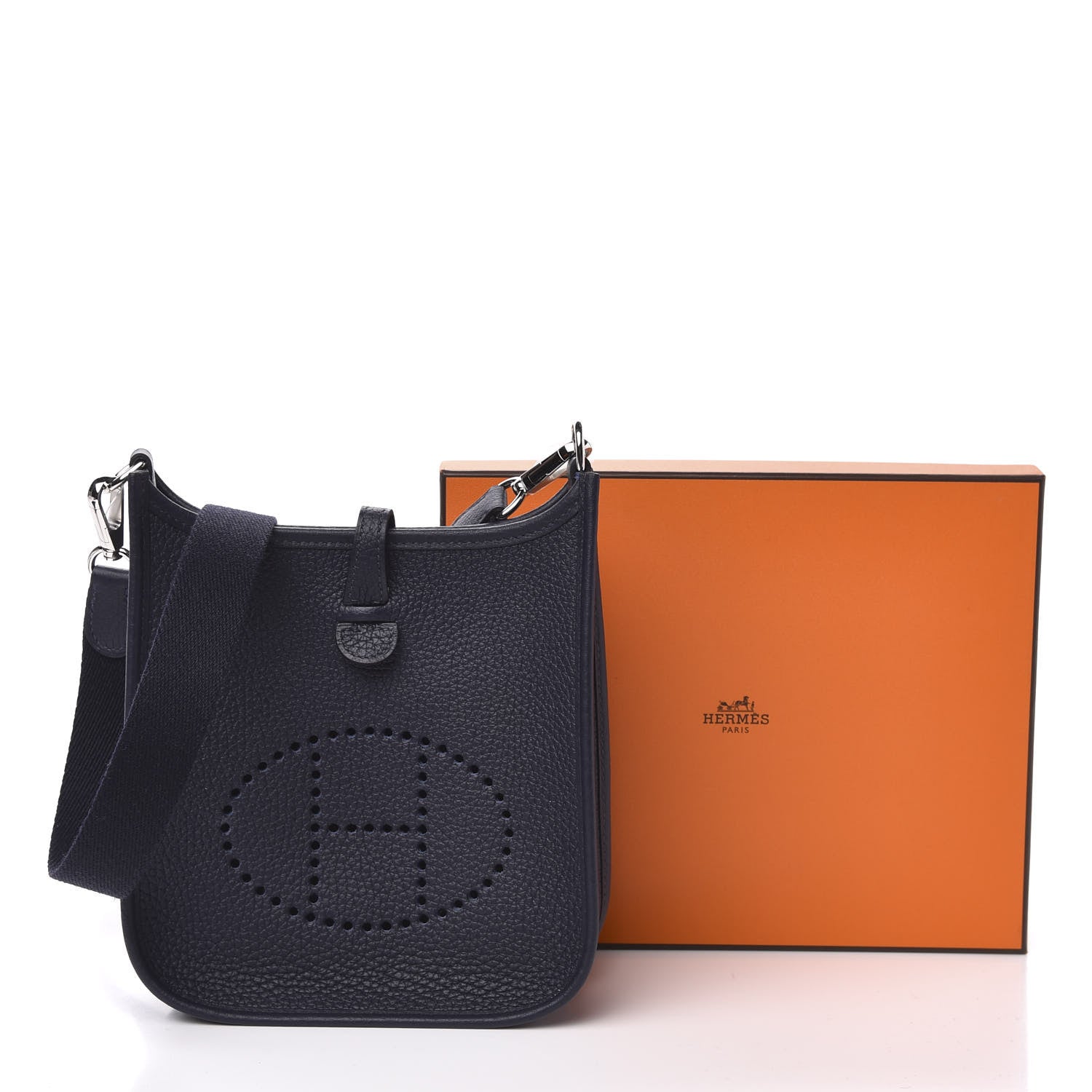 Hermes Taurillon Clemence Evelyne TPM Bleu Nuit 11 of 11