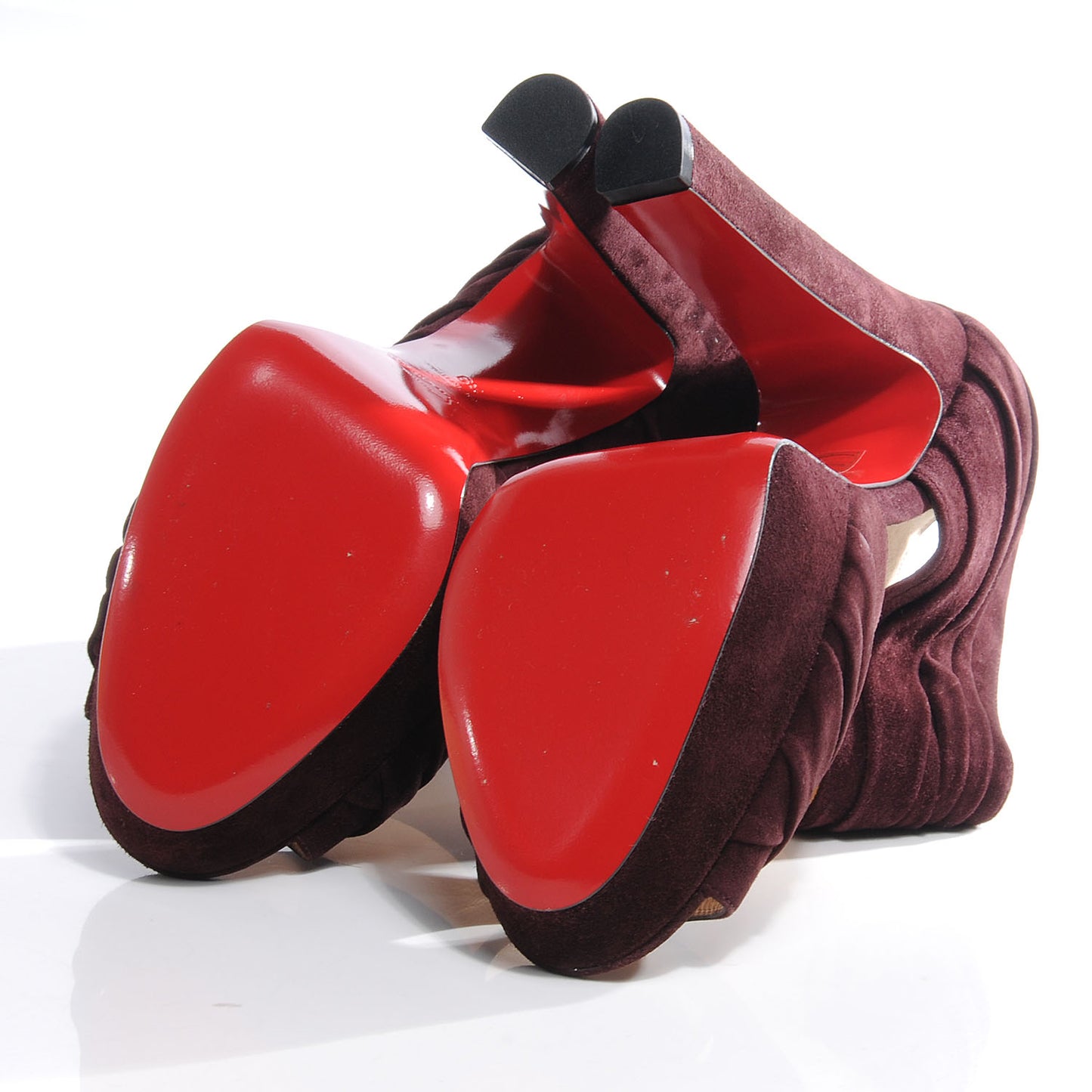 Velours Applique 140 Platform Heels Plum 39