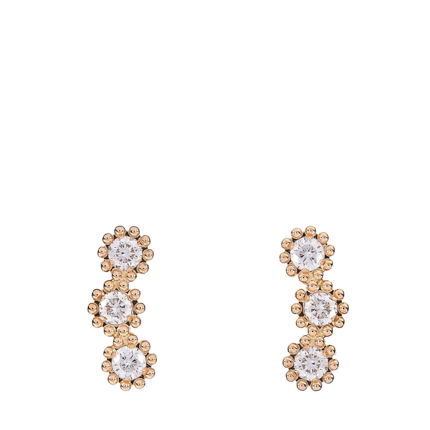 18K Yellow Gold Diamond Mimirose Earrings