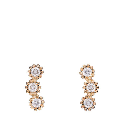 Christian Dior 18K Yellow Gold Diamond Mimirose Earrings 1 of 5