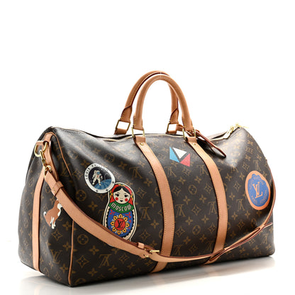 Louis Vuitton Monogram Patches Keepall Bandouliere 50 2 of 11