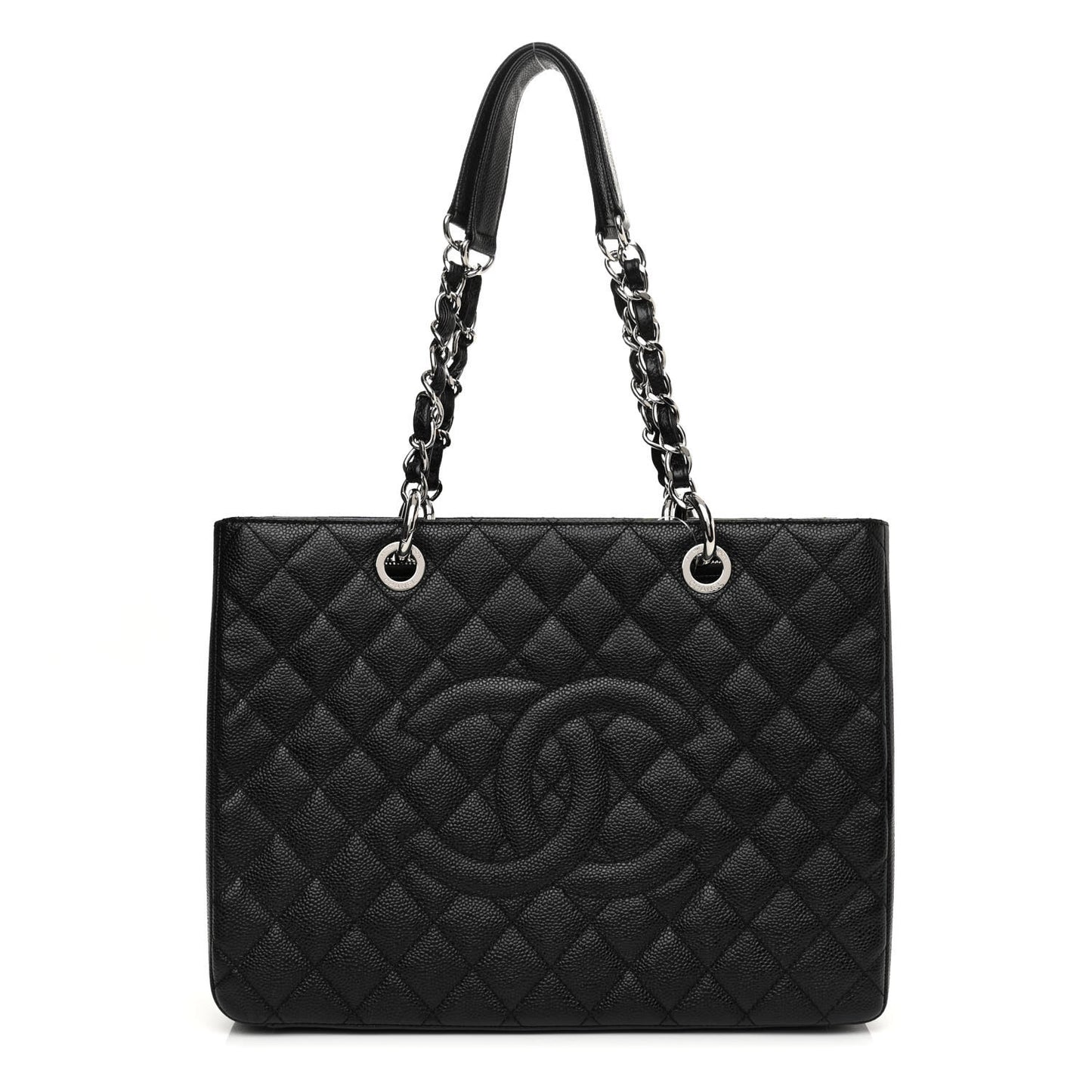 Caviar Quilted Grand Shopping Tote GST Black