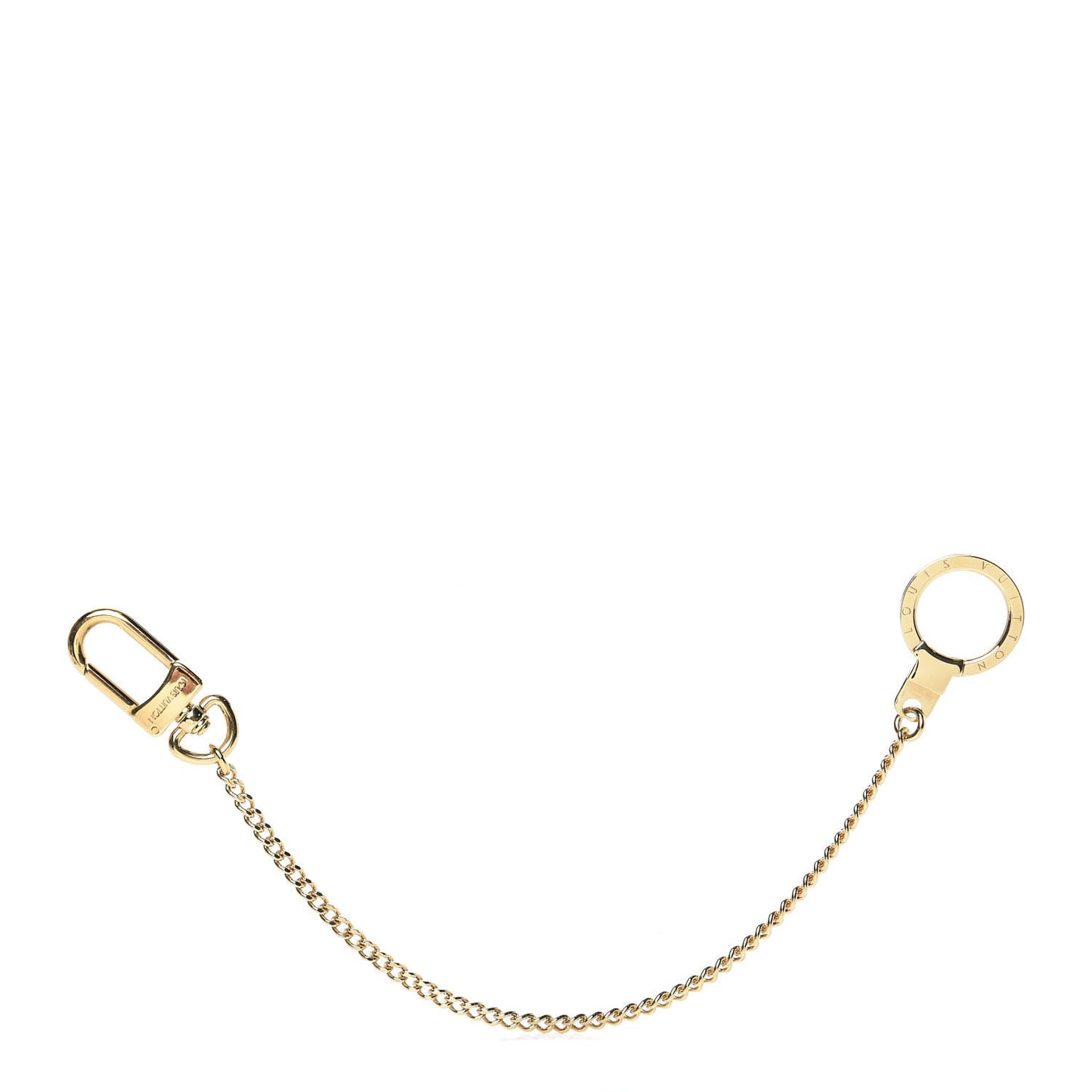 Metal Pochette Extender Key Ring Chain Gold