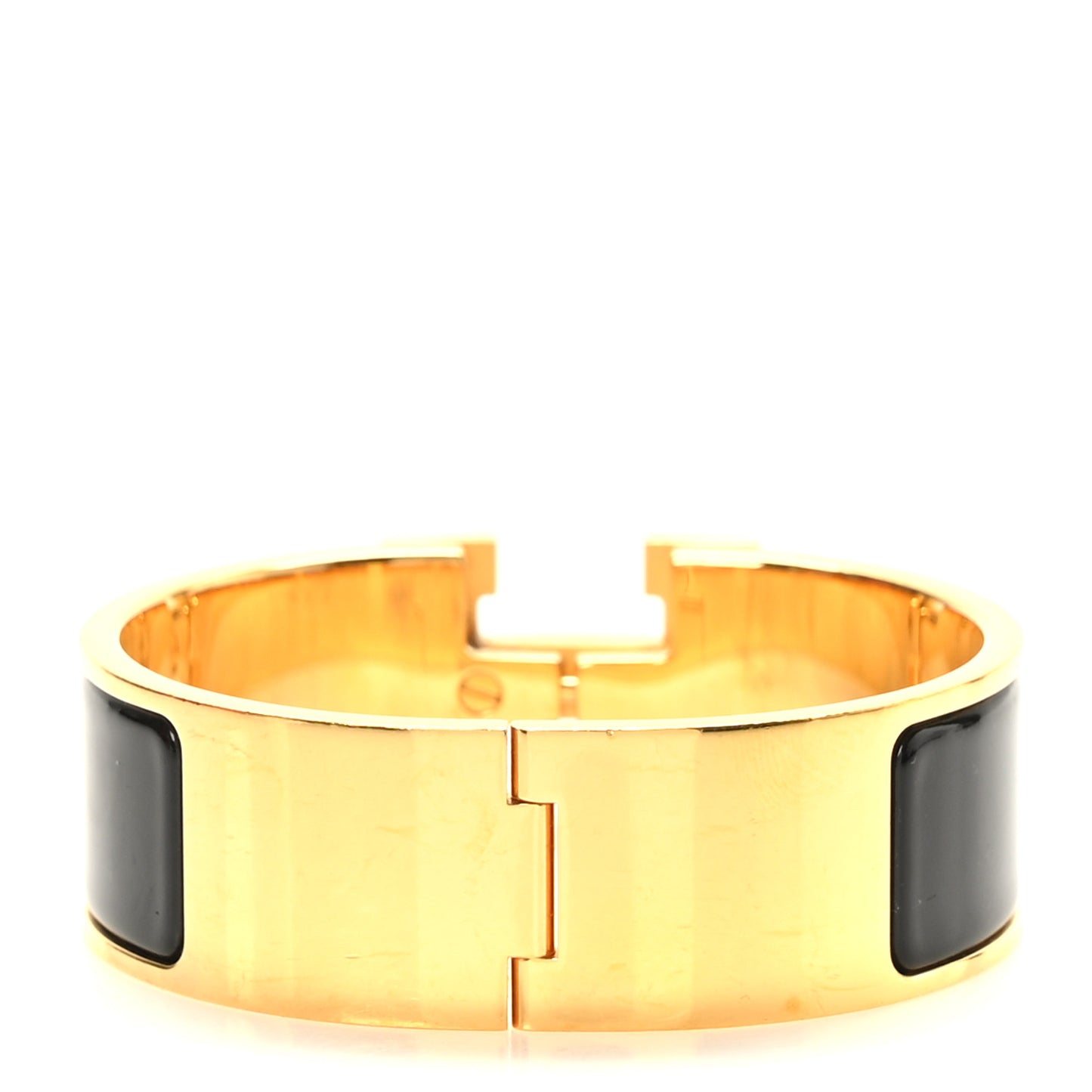 Enamel Wide Clic Clac H Bracelet PM Black