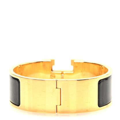 Hermes Enamel Wide Clic Clac H Bracelet PM Black 3 of 5