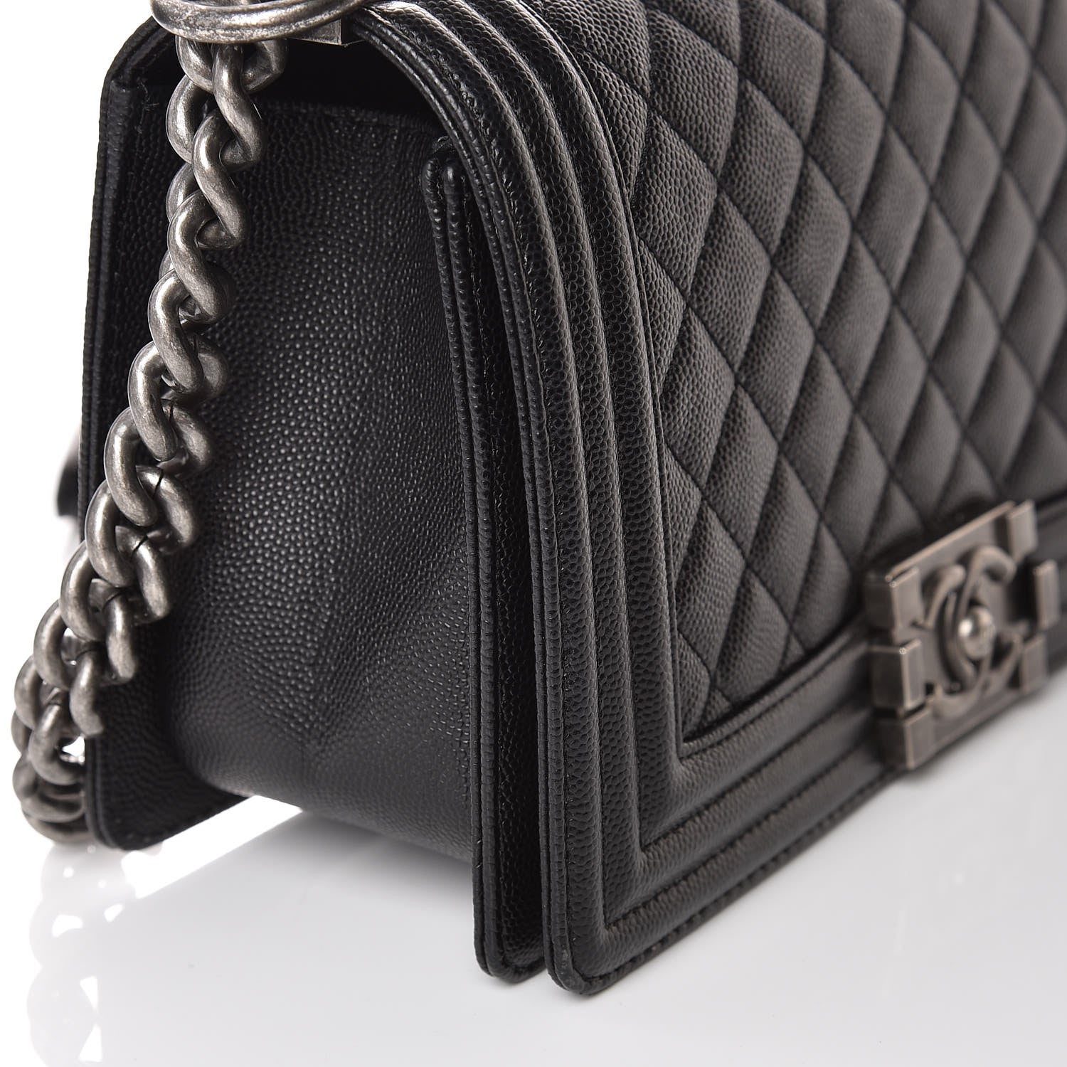 Chanel Caviar Quilted Medium Boy Flap Black 9 of 10