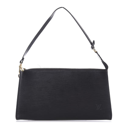 Louis Vuitton Epi Pochette Accessories 24 Black 1 of 10