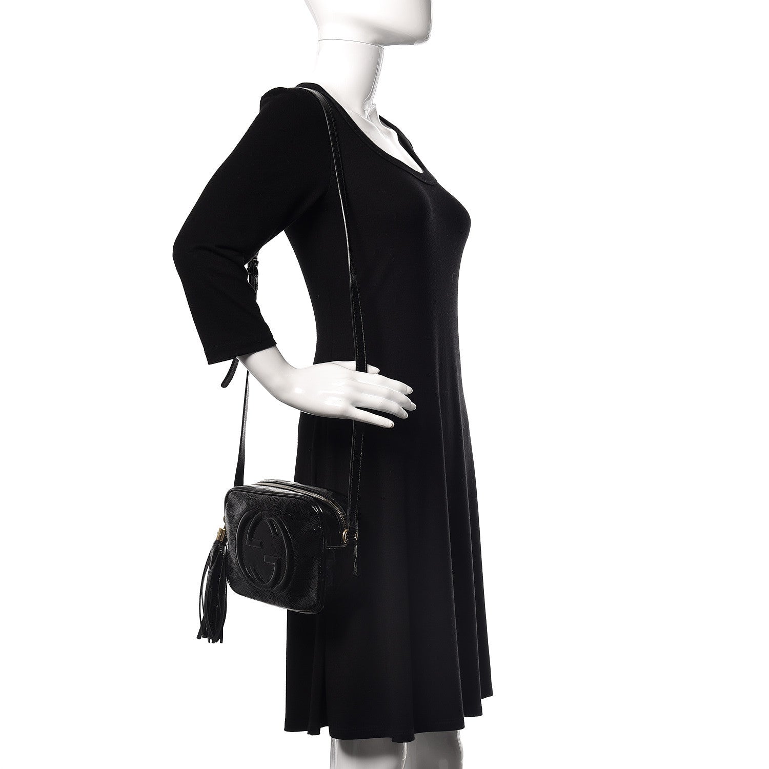 Gucci Soft Patent Small Soho Disco Bag Black 3 of 13