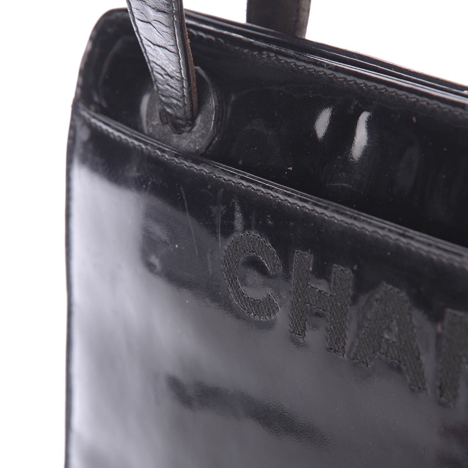 Chanel Patent Logo Tote Black 13 of 13