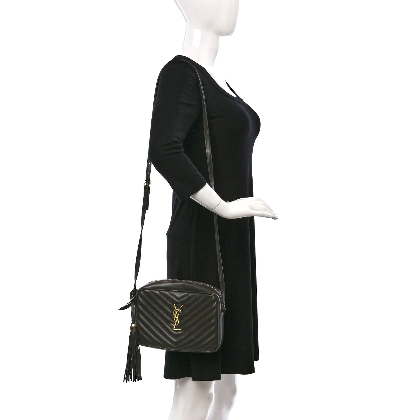 Calfskin Matelasse Monogram Lou Camera Bag Pebble