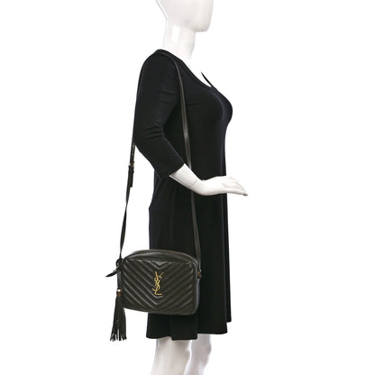 Saint Laurent Calfskin Matelasse Monogram Lou Camera Bag Pebble 2 of 9