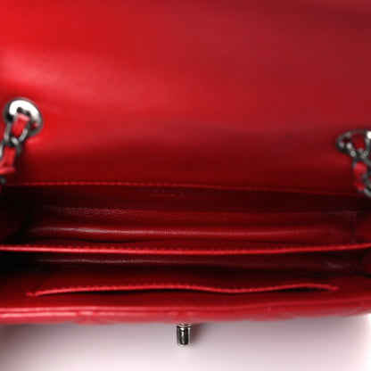 Chanel Lambskin Quilted Extra Mini Rectangular Flap Red 5 of 10