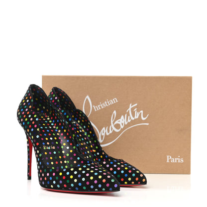 Christian Louboutin Suede Polka Dot Hot Chick 100 Pumps 37.5 Black Multicolor 8 of 8