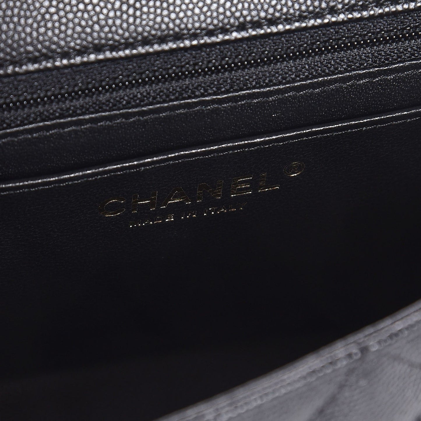 Caviar Quilted Mini Rectangular Flap Black