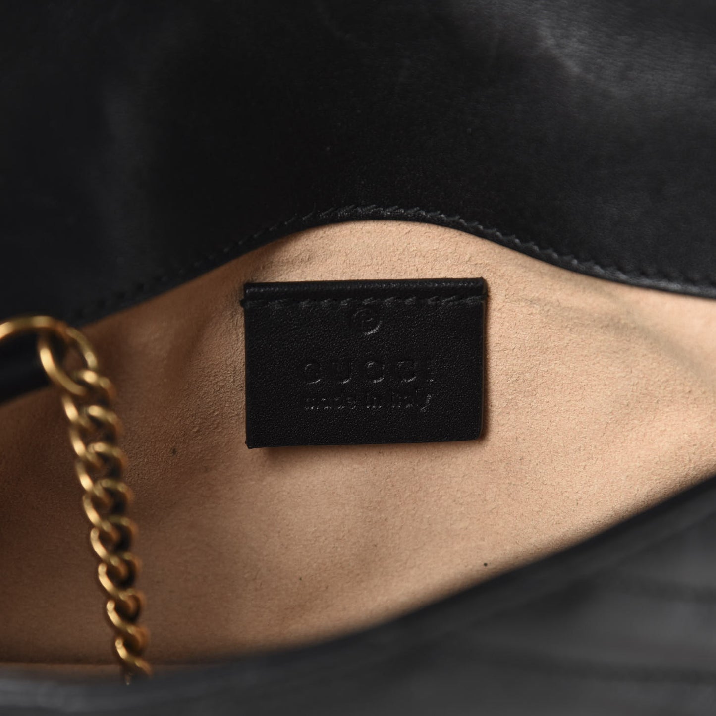 Calfskin Matelasse Super Mini GG Marmont Shoulder Bag Black