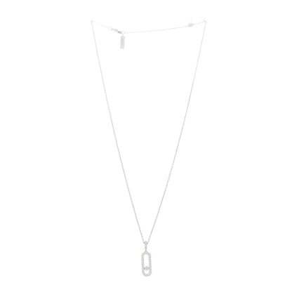 Messika 18K White Gold Diamond LM Move Uno Pave Pendant Necklace 3 of 6