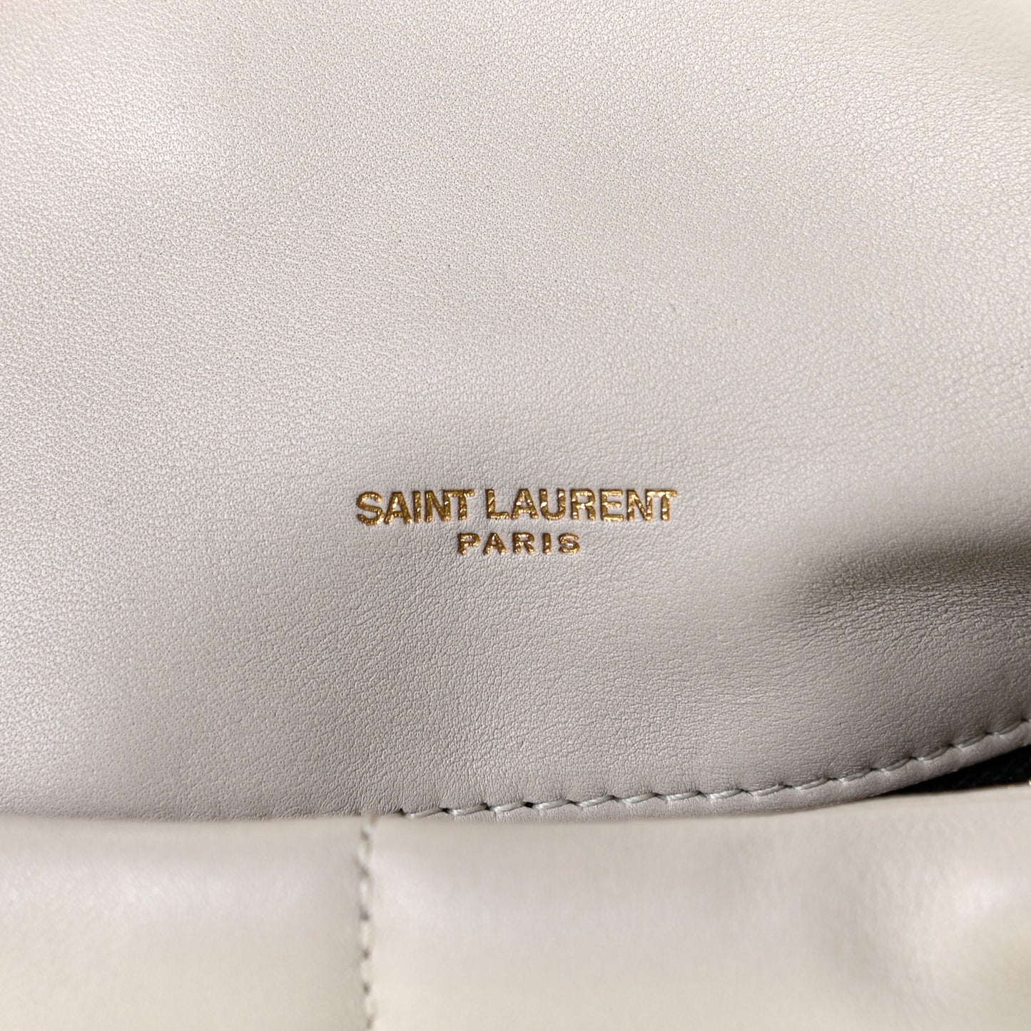 Lambskin Quilted Small Loulou Puffer Monogram Chain Satchel Crema Soft