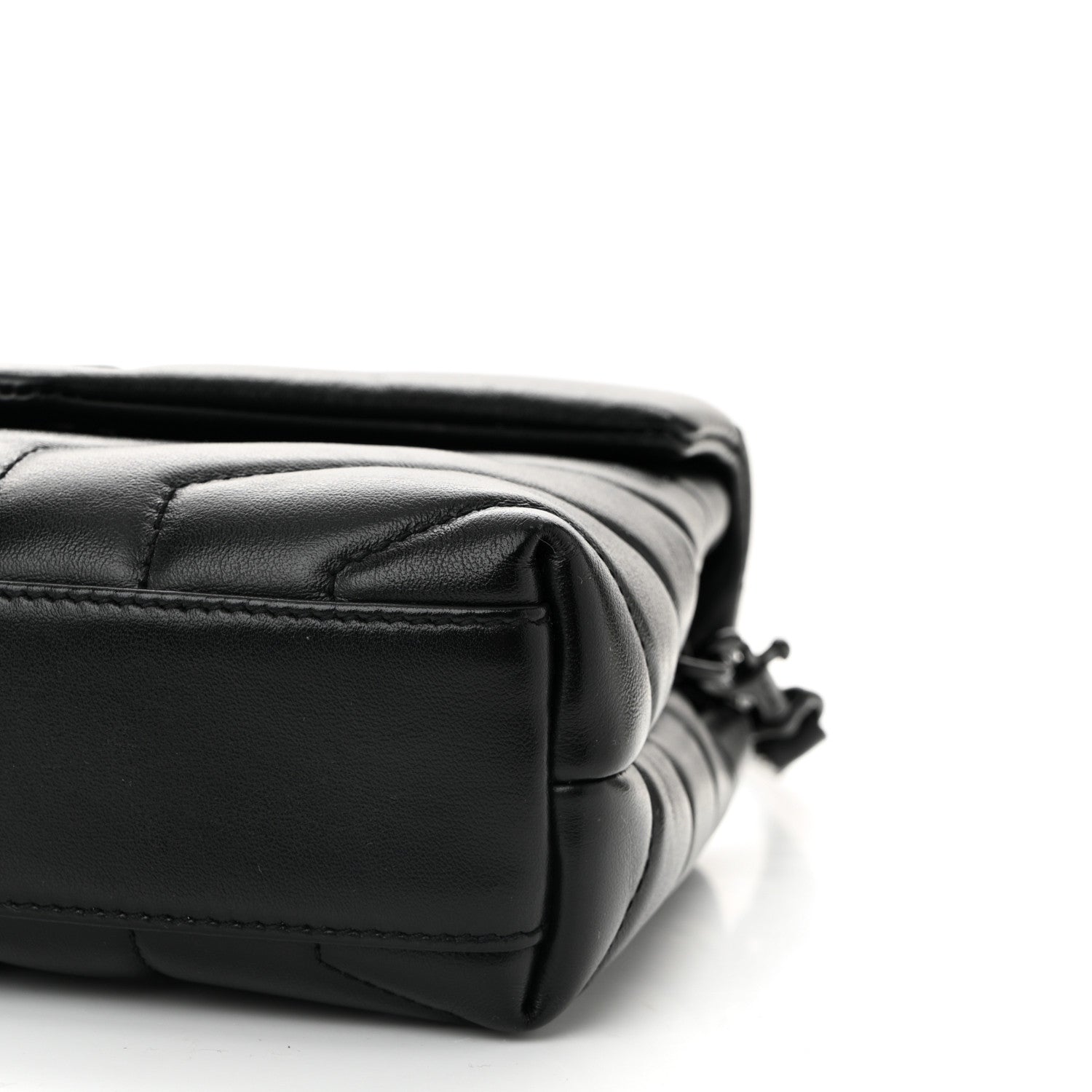 Saint Laurent Calfskin Y Quilted Monogram Monochrome Toy Loulou Crossbody Bag Black 10 of 12