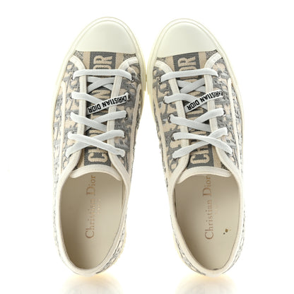 Christian Dior Canvas Oblique Walk'N'Dior Low Top Sneakers 38 Grey Stone 2 of 11